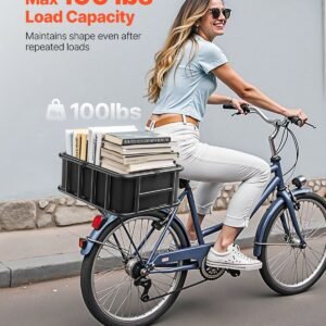 rear bike basket medium bicycle basket cargo net rainproof cover liner