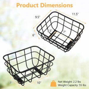 electric bicycle rear basket heavy duty metal rear bicycle basket (bicycle basket)