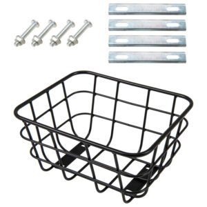 electric bicycle rear basket heavy duty metal rear bicycle basket (bicycle basket)
