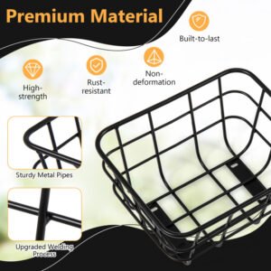 electric bicycle rear basket heavy duty metal rear bicycle basket (bicycle basket)