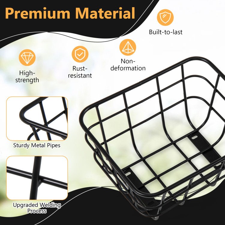 electric bicycle rear basket heavy duty metal rear bicycle basket (bicycle basket) electric bicycle rear basket heavy duty metal rear bicycle basket (bicycle basket)