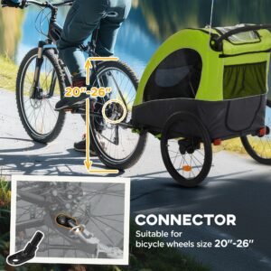 child bike trailer 3 in1 | foldable baby trailer transport carrier | shock absorber system rubber tires adjustable handlebar