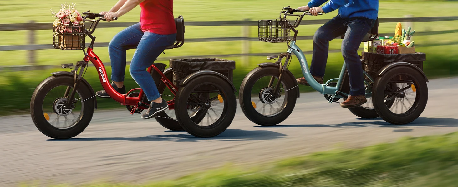 QRONGE Lava 750W Electric Tricycle for Adults with LCD Display-Gray Kf A349689049e8c422c8936b81c2e7db102g