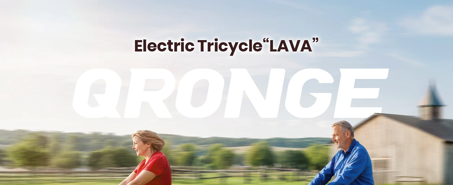 QRONGE Lava 750W Electric Tricycle for Adults with LCD Display-Gray Rear storage basket and seat with backrest on QRONGE Lava trike