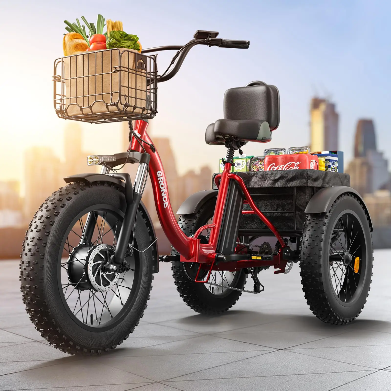 qronge electric bike for adults 960w peak 36v 13.5ah battery folding electric tricycle 50 miles range fat tire electric trike red qronge electric bike for adults 960w peak 36v 13.5ah battery folding electric tricycle 50 miles range fat tire electric trike red