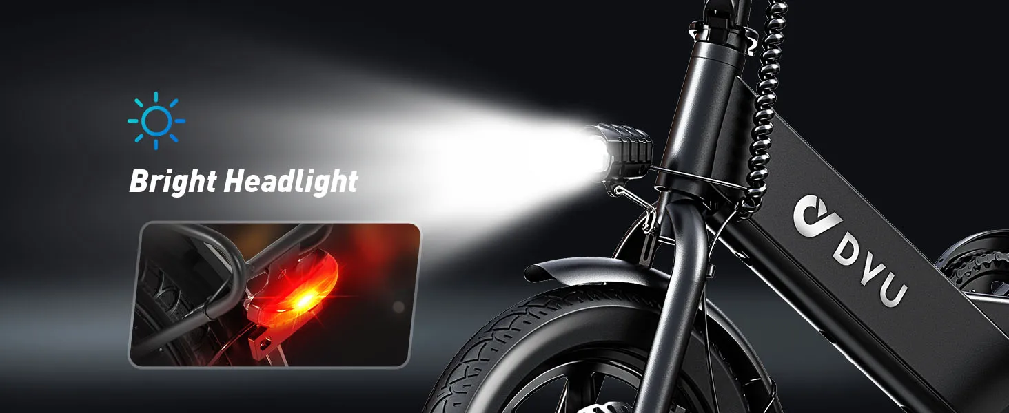 DYU C3-16 LED headlight and handlebar display
