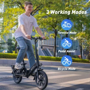 dyu c3 16 electric bicycle 500w peak motor 36v7.5ah lithium battery electric bike 16 inch city e bike