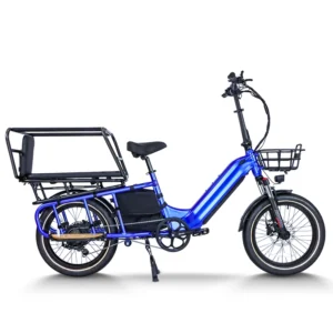 Home 2025 cargo electric bike for adults,1400w peak 48v 20ah li ion family cargo e bike long tail, 20"*3 utility e bike man woman