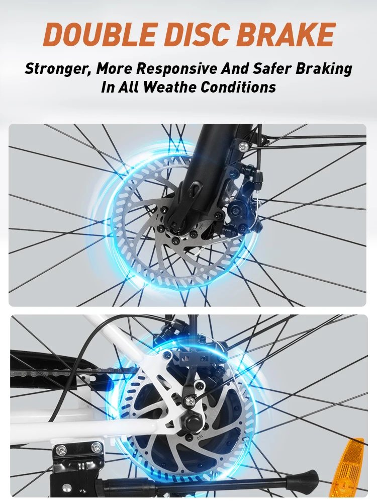 DYU C6 Pro 26” Electric City Bike 36V 250W – Urban Commuter E-Bike DYU C6 Pro rear disc brake and wheel close-up