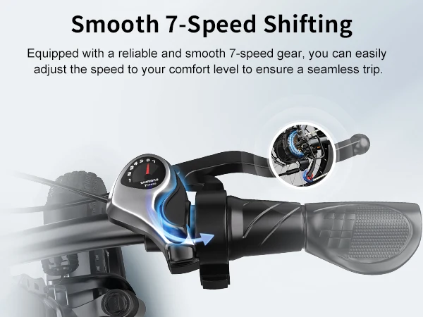 CYBERVELO MARS700 1000W Foldable Electric Bike – 48V 20.8Ah Battery Handlebar view showing LCD screen and throttle controls