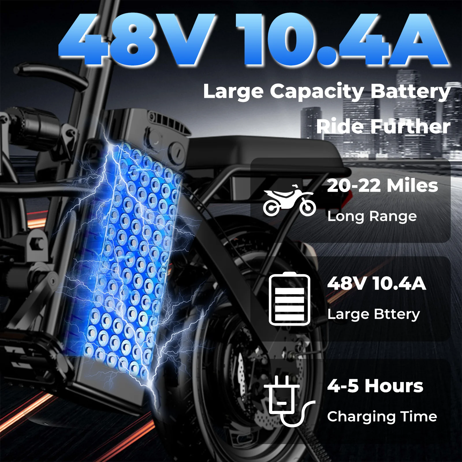 LELEKUAI T1-1 Foldable Electric Bike – 48 V 500 W Brushless Motor  Rear view of LELEKUAI T1-1 with LED headlight and brake light kf-Sed90ff2f72804068bec7f4fbee863114c.webp Carbon-steel frame and folding hinge detail of T1-1 electric bike