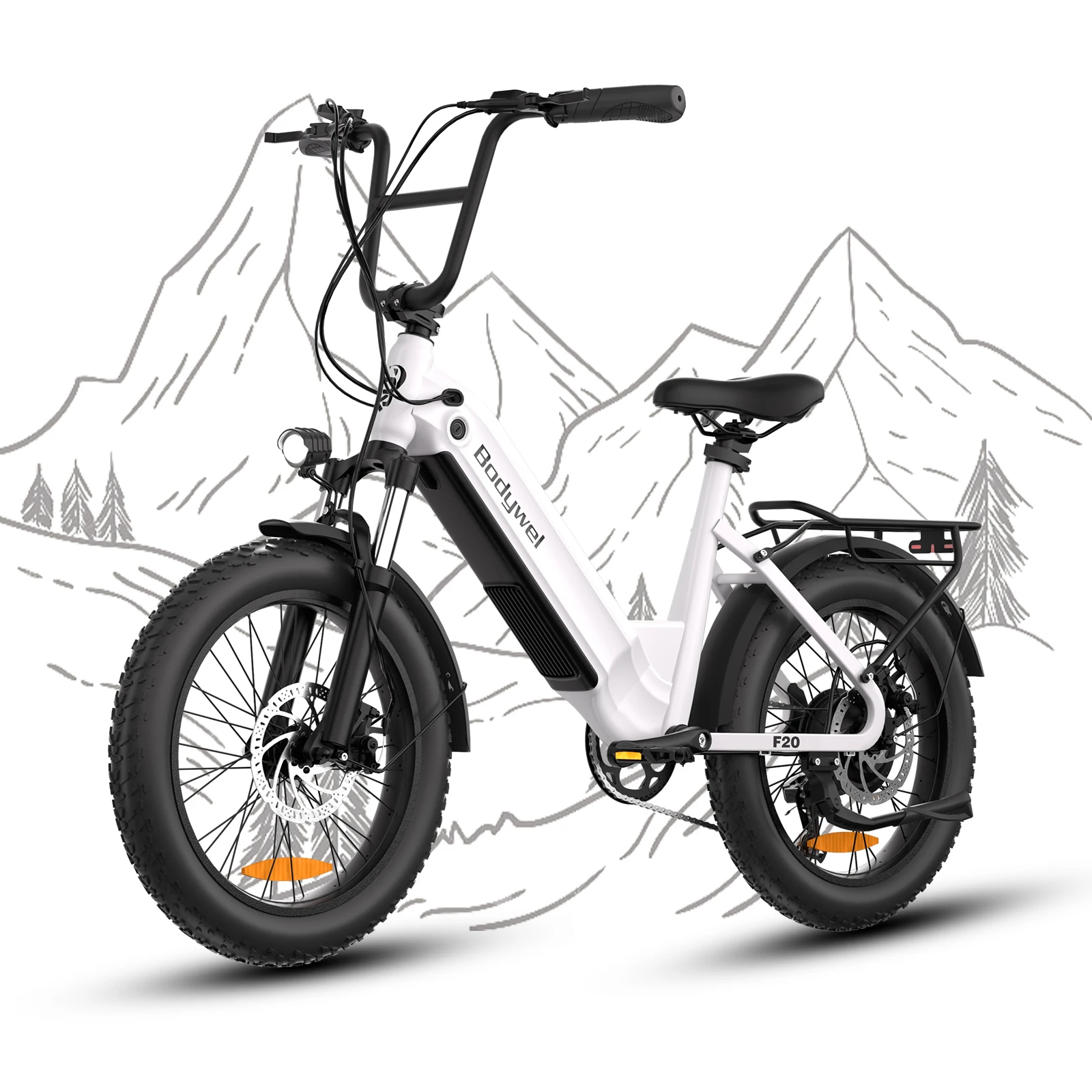 bodywel f20 fat tire ebike 20inch electric bicycle 500w 48v 13.5ah battery all terrain e dirt bike for adults bodywel f20 fat tire ebike 20inch electric bicycle 500w 48v 13.5ah battery all terrain e dirt bike for adults