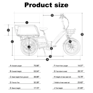 2025 cargo electric bike for adults,1400w peak 48v 20ah li ion family cargo e bike long tail, 20"*3 utility e bike man woman