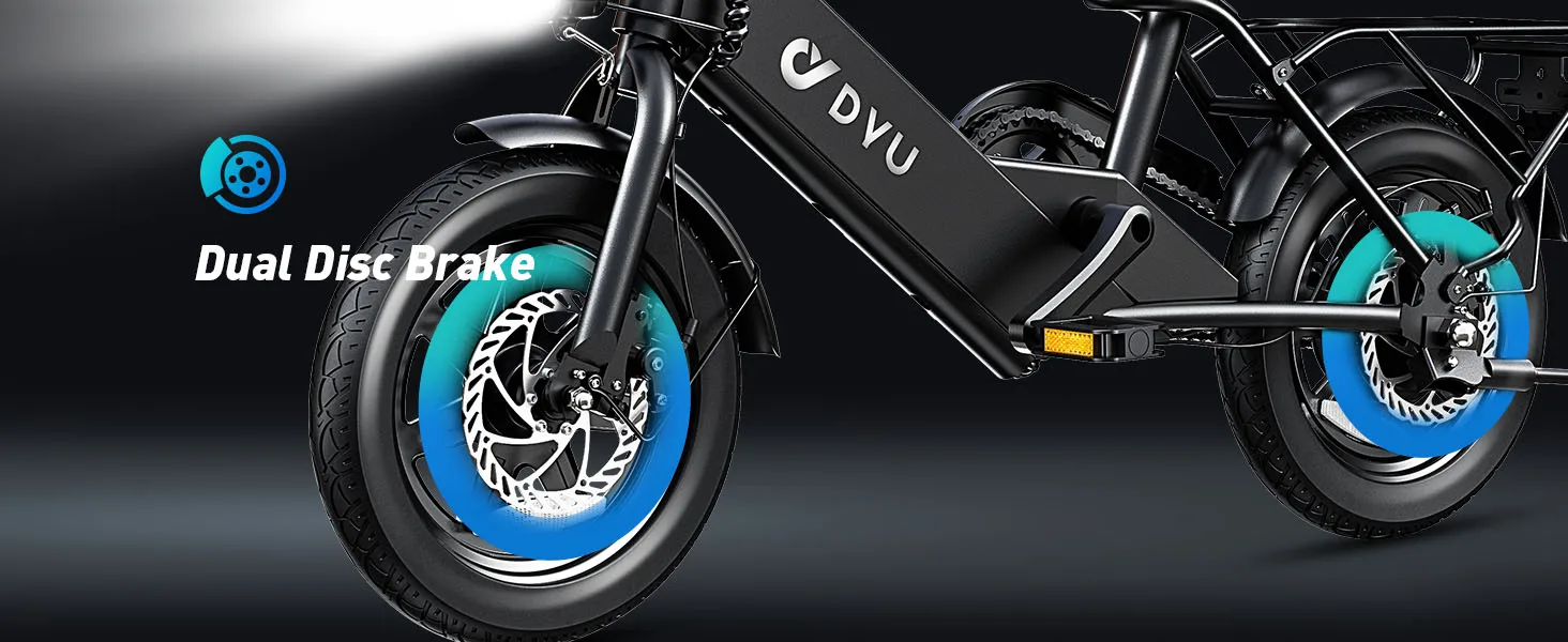 DYU C3-16 electric bike battery and charging port