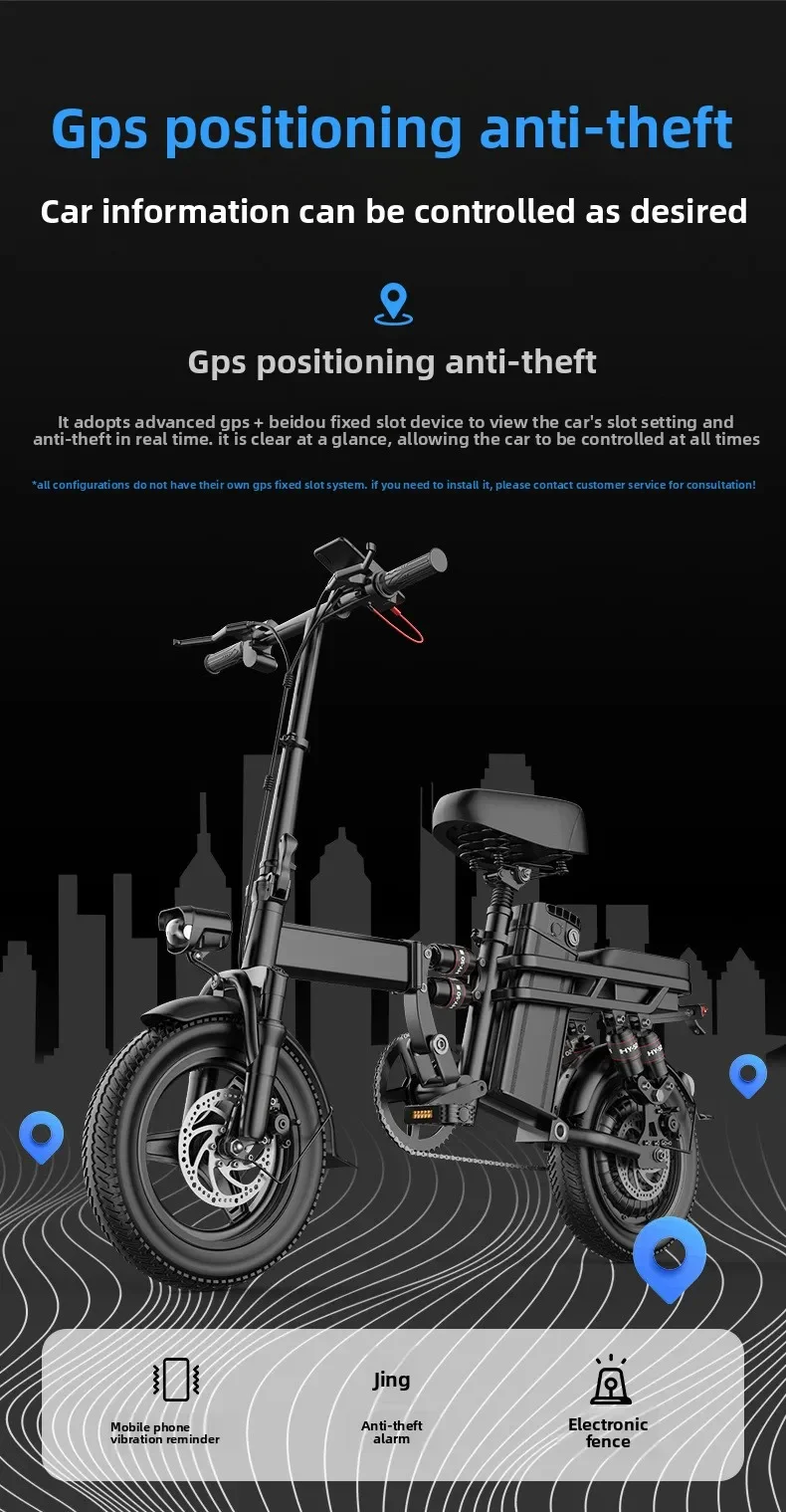 Folding Electric Mountain Bike 48V 350W – Dual Suspension Compact F6 Electric Bike ready for city commute