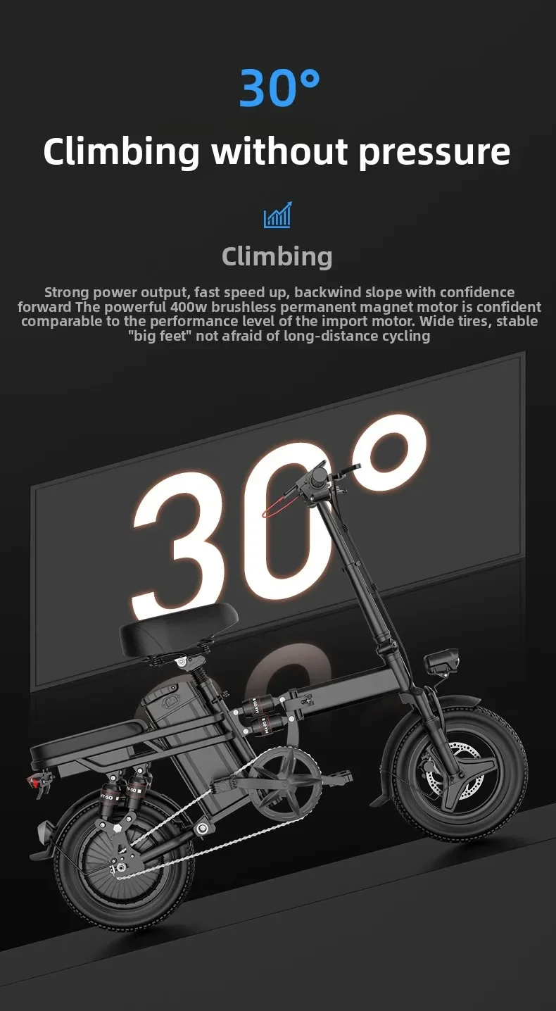 Folding Electric Mountain Bike 48V 350W – Dual Suspension Electric folding bike on outdoor trail