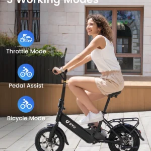 dyu c3 14 inch electric bicycle peak 500w motor 36v7.8ah lithium battery electric bike , city e bike