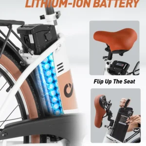 dyu c6pro electric bicycle peak 500w motor 36v15.6ah lithium battery electric bike 26 inch city e bike