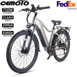 Home 26" electric bike 750w, 20mph, 60miles, city commuting electric bike, 48v 15.6ah, 2025 new ebike