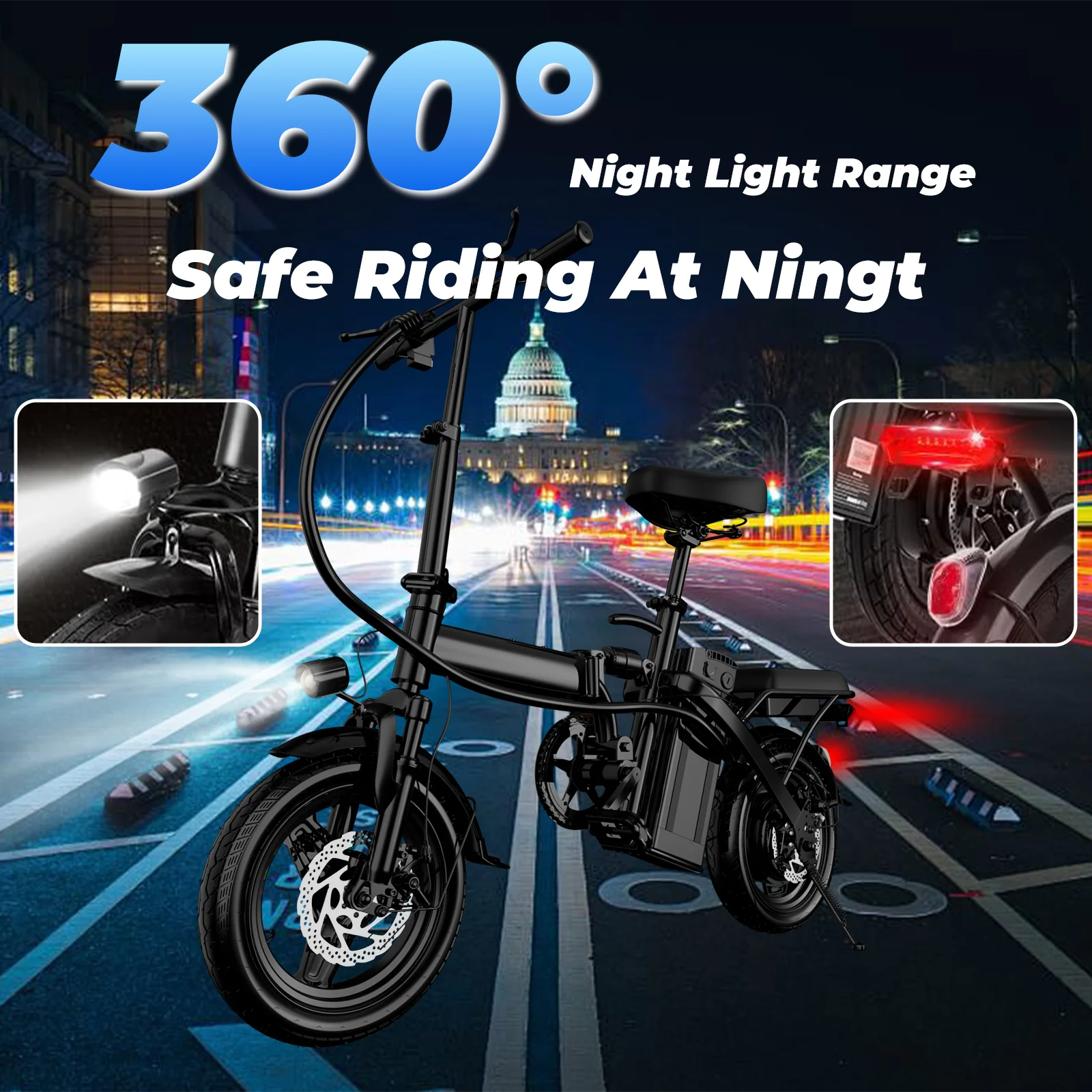 lelekuai 500w adult electric bike, 20 mph, 48v 10.4ah removable battery, 14 inch folding electric bike, multi shock absorption lelekuai 500w adult electric bike, 20 mph, 48v 10.4ah removable battery, 14 inch folding electric bike, multi shock absorption