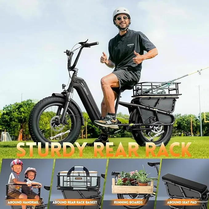 sisigad electric bike: 1500w motor, 28mph speed, 80 mile range, 20" fat tires, 7 speed cargo e bike. sisigad electric bike: 1500w motor, 28mph speed, 80 mile range, 20" fat tires, 7 speed cargo e bike.