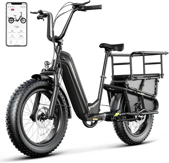 sisigad electric bike: 1500w motor, 28mph speed, 80 mile range, 20" fat tires, 7 speed cargo e bike. sisigad electric bike: 1500w motor, 28mph speed, 80 mile range, 20" fat tires, 7 speed cargo e bike.
