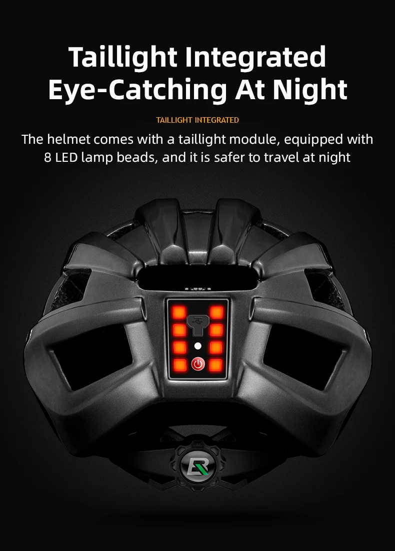 ROCKBROS Bicycle Helmet LED Rear Light Rechargeable Intergrally-molded Cycling Helmet MTB Road Bike Helmet Sport Safe Hat Helmet Kf Hcd103a20c26841048f8209177859f6cbD