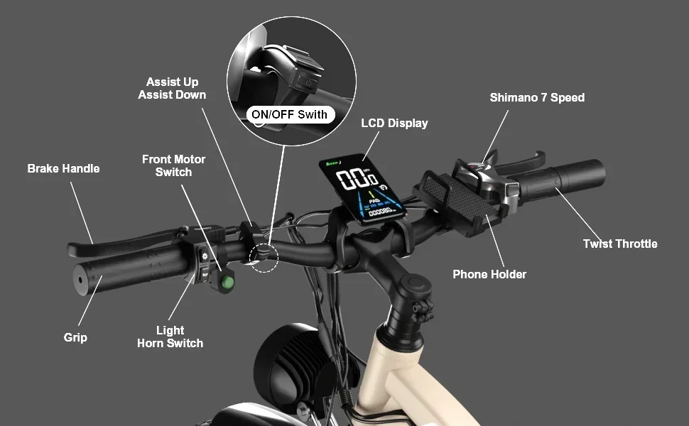 Ebike Electric bike Zeegr F1 2000W 48V 22.4AH Full suspension power Bicycle bike 26inch fat tire hidden Dual battery Snow Beach Kf S09bed21225ab4681b823591c82f3bf6aw