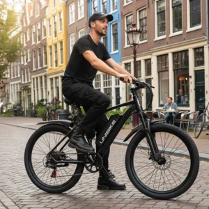26'' electric bike for adults,750w peak motor mountain ebike,22mph up to 45 miles,7 speed,removable battery,commuter e bike
