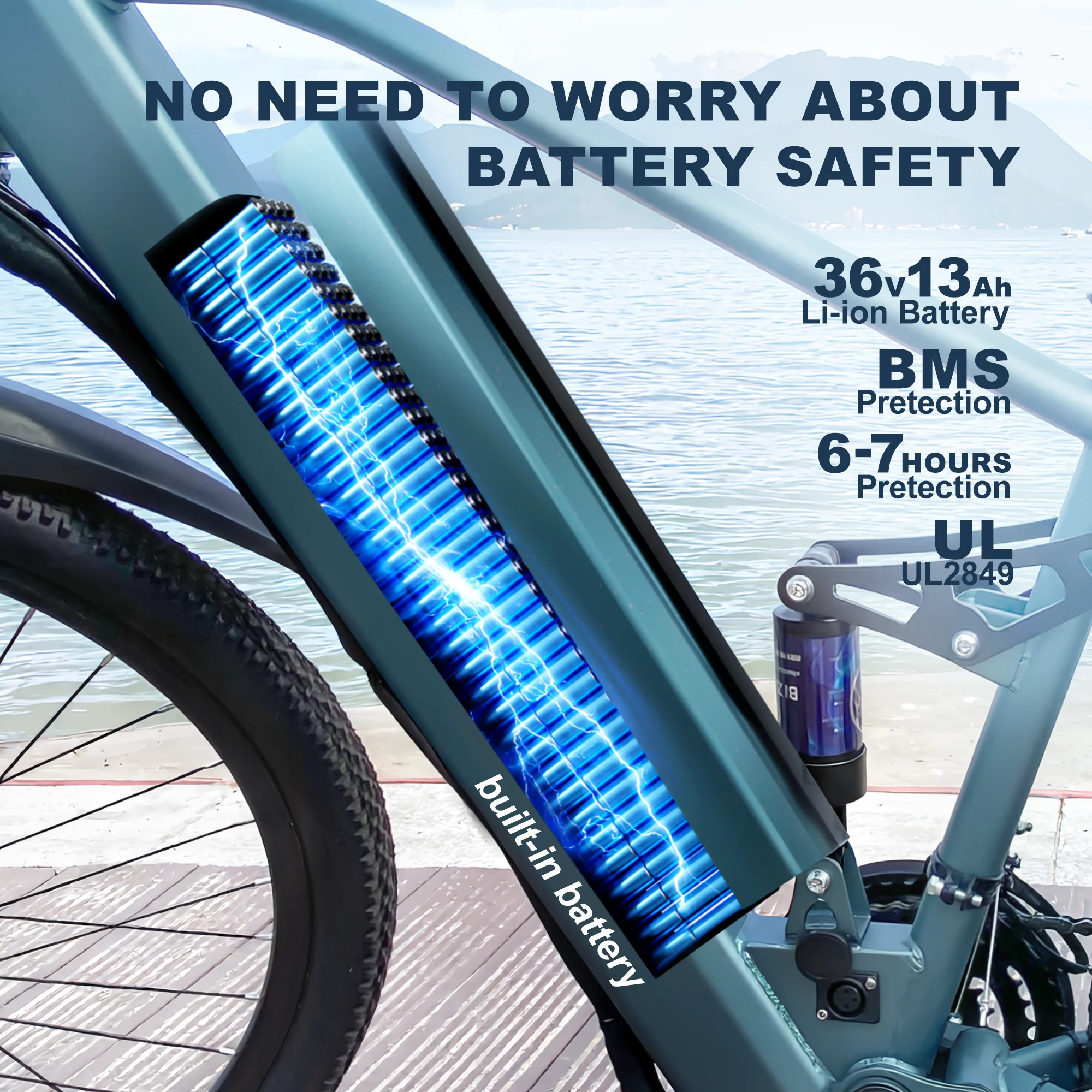 Aairsk GT900 26″ Electric Bike 400W (750W Peak) 25MPH, 40 Miles Kf S0a95f132b4934e30a63008b2b057e46dL