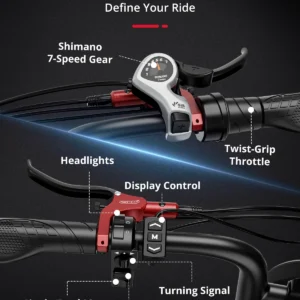 amyet s8 adults electric bike for men 2000w dual motor bicycle 48v 25ah battery 20" ebike electric e bikes mountain moped ebikes