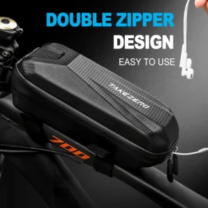 1l eva hard shell bicycle bag for mountain & road bikes front beam bag, waterproof top tube bag, cycling equipment