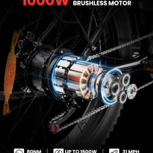 amyet eb26 electric bike for adults 1000w electric bicycle 48v 15ah e bike 26" fat tire mountain 31mph dual shock absorber ebike