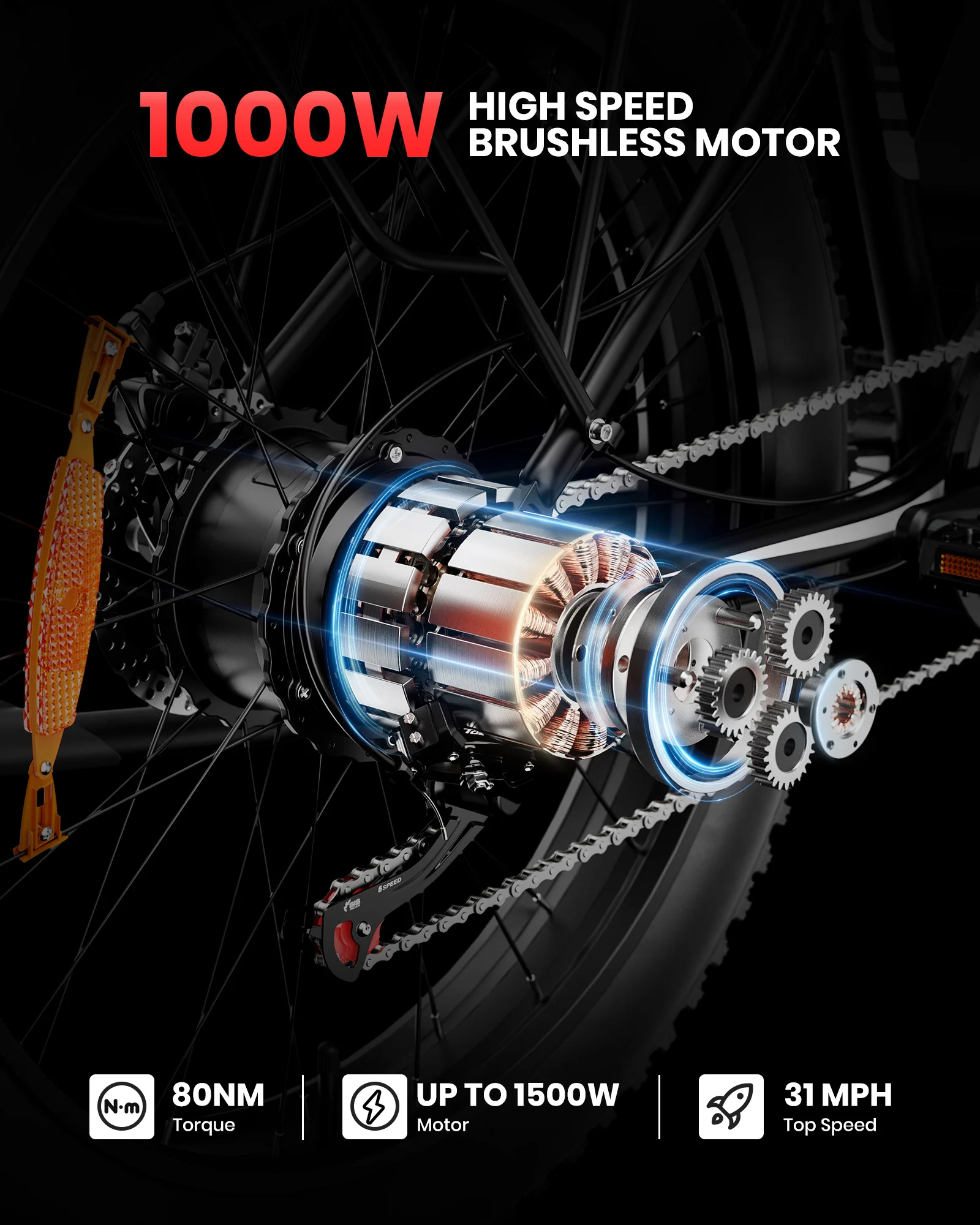 amyet eb26 electric bike for adults 1000w electric bicycle 48v 15ah e bike 26" fat tire mountain 31mph dual shock absorber ebike amyet eb26 electric bike for adults 1000w electric bicycle 48v 15ah e bike 26" fat tire mountain 31mph dual shock absorber ebike