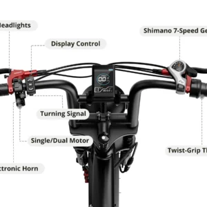 amyet s8 adults electric bike for men 2000w dual motor bicycle 48v 25ah battery 20" ebike electric e bikes mountain moped ebikes