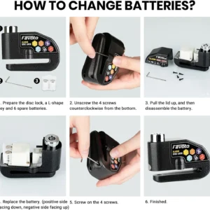 motorcycle scooter disc brake lock motor bicycle anti theft wheel disc brake lock waterproof security alarm protection