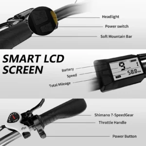 electric 750w aluminum alloy 48v30ah lithium battery central motor carry 330lb ebike adult cargo multiple shock absorption bike