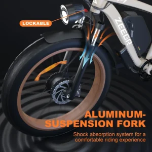 ebike electric bike zeegr f1 2000w 48v 22.4ah full suspension power bicycle bike 26inch fat tire hidden dual battery snow beach