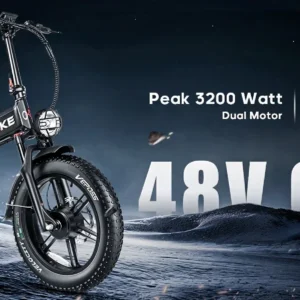 ebike h9 awd city electric bicycle 2000w folding 60ah ebike 20*4.0" fat tire mountain multiple shock absorption all terrain bike