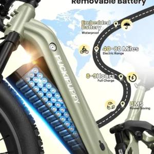 puckipuppy boxer st electric bike 960w 48v 20ah electric bicycles 26" x 4" fat tire full suspension ebike with 2 year warranty