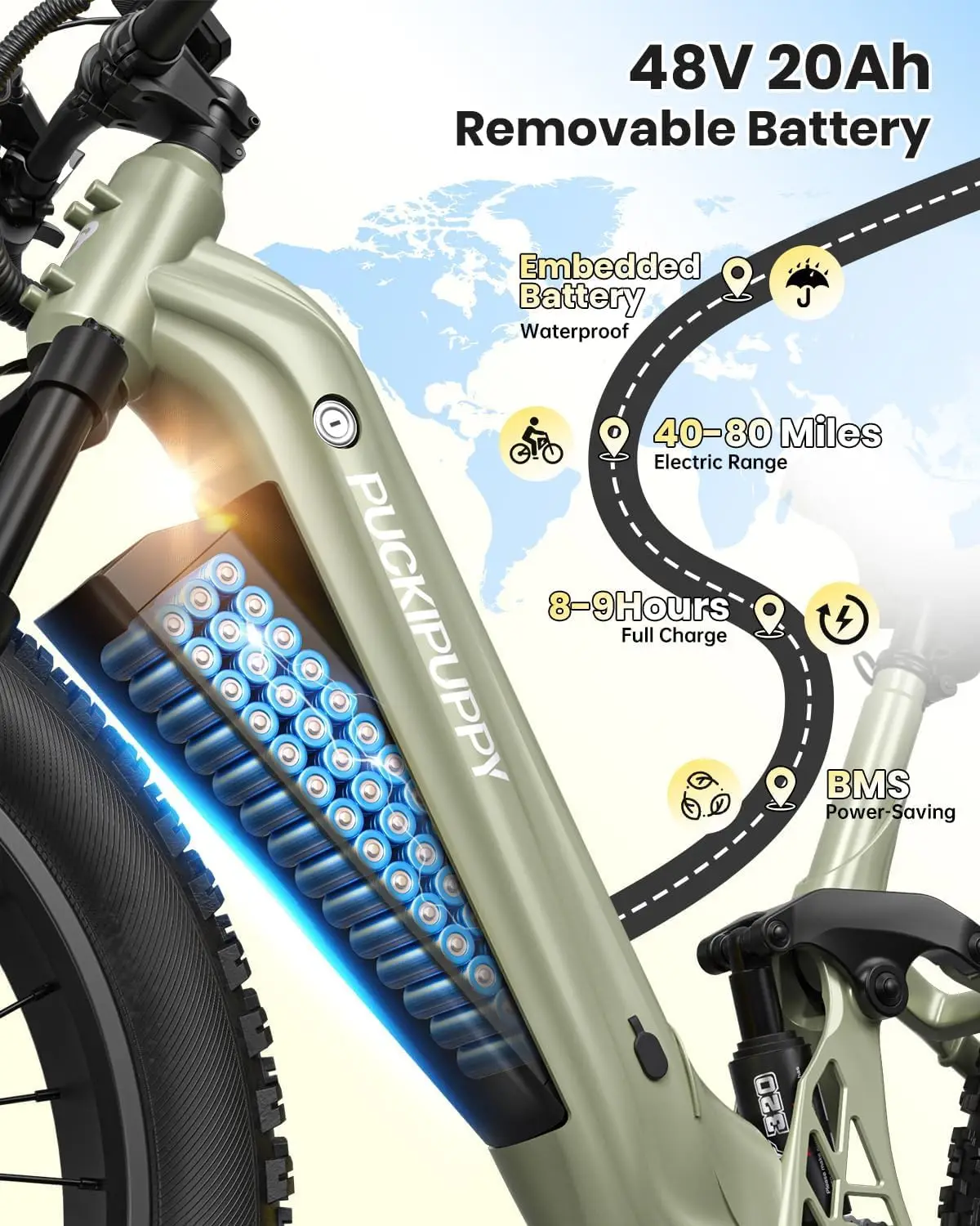 puckipuppy boxer st electric bike 960w 48v 20ah electric bicycles 26" x 4" fat tire full suspension ebike with 2 year warranty puckipuppy boxer st electric bike 960w 48v 20ah electric bicycles 26" x 4" fat tire full suspension ebike with 2 year warranty