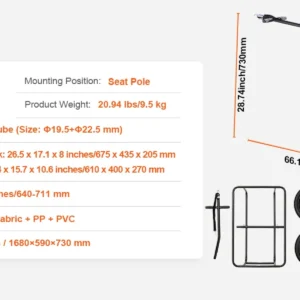 succebuy 88lbs bike cargo trailer bicycle wagon cart foldable storage with 16" wheels & safe reflectors fits 24" 28" bike wheels
