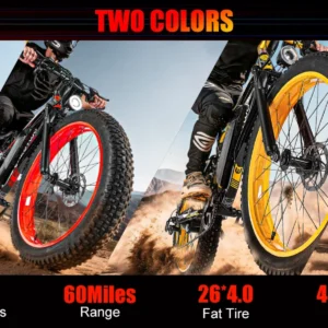 eoeotwo e01 electric bike adult 26" fat tire 1500w peak motor electric bicycle 34mph mountain e bike 60mile range 48v15ah e bike