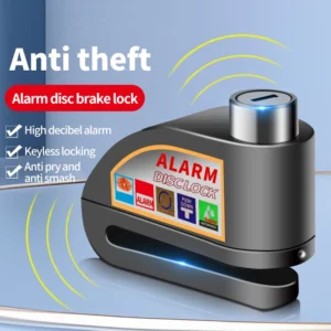 motorcycle scooter disc brake lock motor bicycle anti theft wheel disc brake lock waterproof security alarm protection