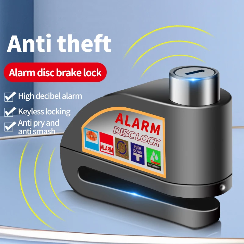 motorcycle scooter disc brake lock motor bicycle anti theft wheel disc brake lock waterproof security alarm protection motorcycle scooter disc brake lock motor bicycle anti theft wheel disc brake lock waterproof security alarm protection