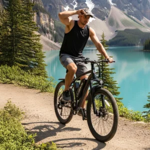 26'' electric bike for adults,750w peak motor mountain ebike,22mph up to 45 miles,7 speed,removable battery,commuter e bike