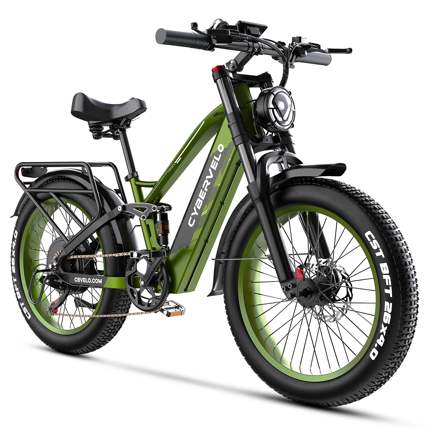CYBERVELO EK9 5000W Fat Tire Electric Bike 52V 40Ah CYBERVELO EK9 Fat Tire Mountain E-Bike in Action