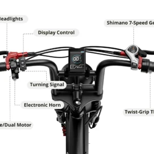 amyet s8 adults electric bike for men 2000w dual motor bicycle 48v 25ah battery 20" ebike electric e bikes mountain moped ebikes