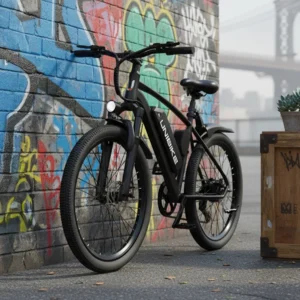 26'' electric bike for adults,750w peak motor mountain ebike,22mph up to 45 miles,7 speed,removable battery,commuter e bike