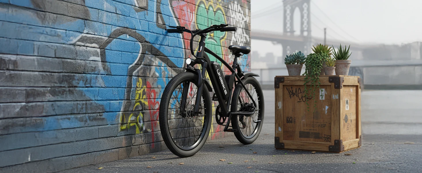 Aairsk Q7 26″ Electric Bike 400W (750W Peak) Commuter E-Bike 48 Miles Range Kf S70c521f9ea3643cfb451fe4986a2b09al